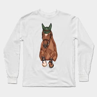 Chestnut Show Jumper Front Long Sleeve T-Shirt